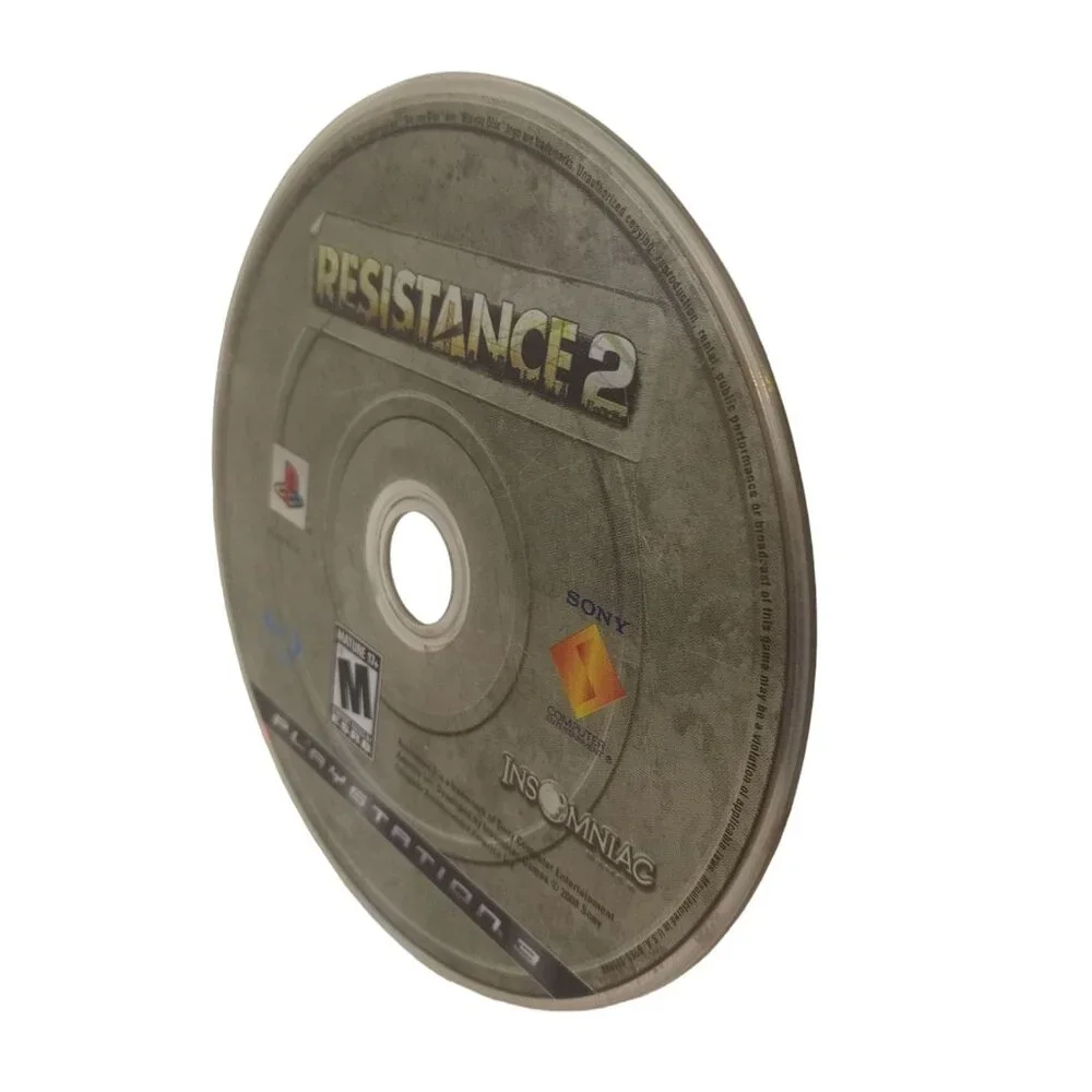 Sony PS3 Resistance 2 Video Game Disc ONLY Blu Ray 2008 M Mature Tested Works